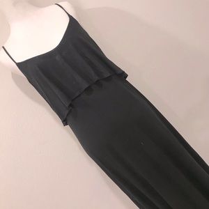 Forever 21 Black Maxi Flounce Dress